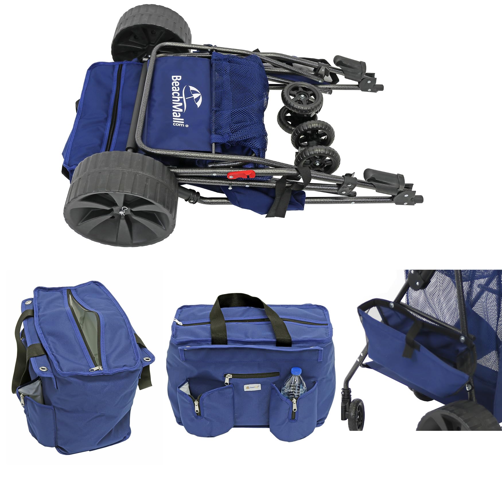 BeachMall mesh storage and zippered pouch keeping valuables dry and organized