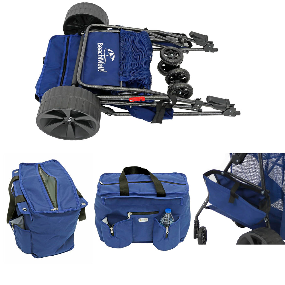 BeachMall mesh storage and zippered pouch keeping valuables dry and organized