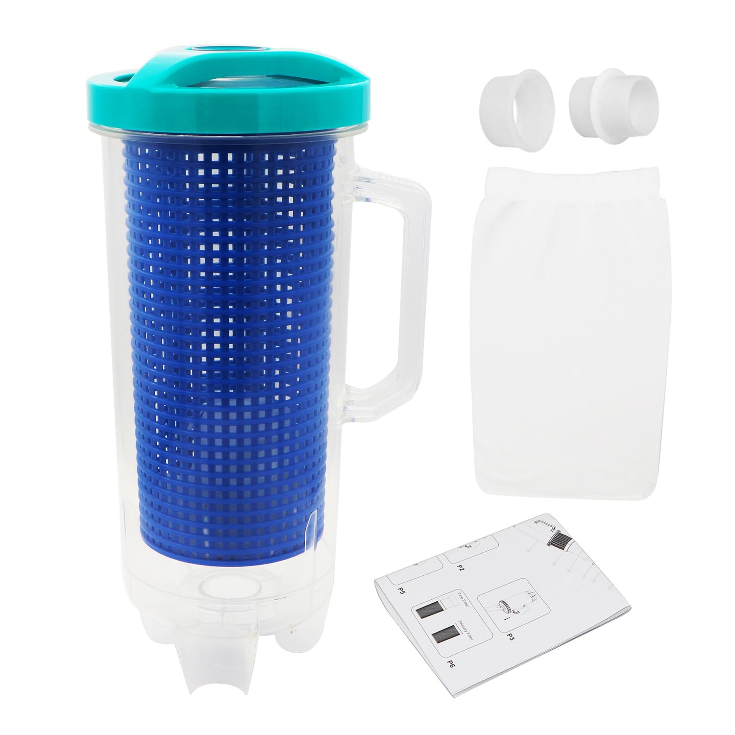BeadChica front view of canister showing clear housing and ports for easy monitoring