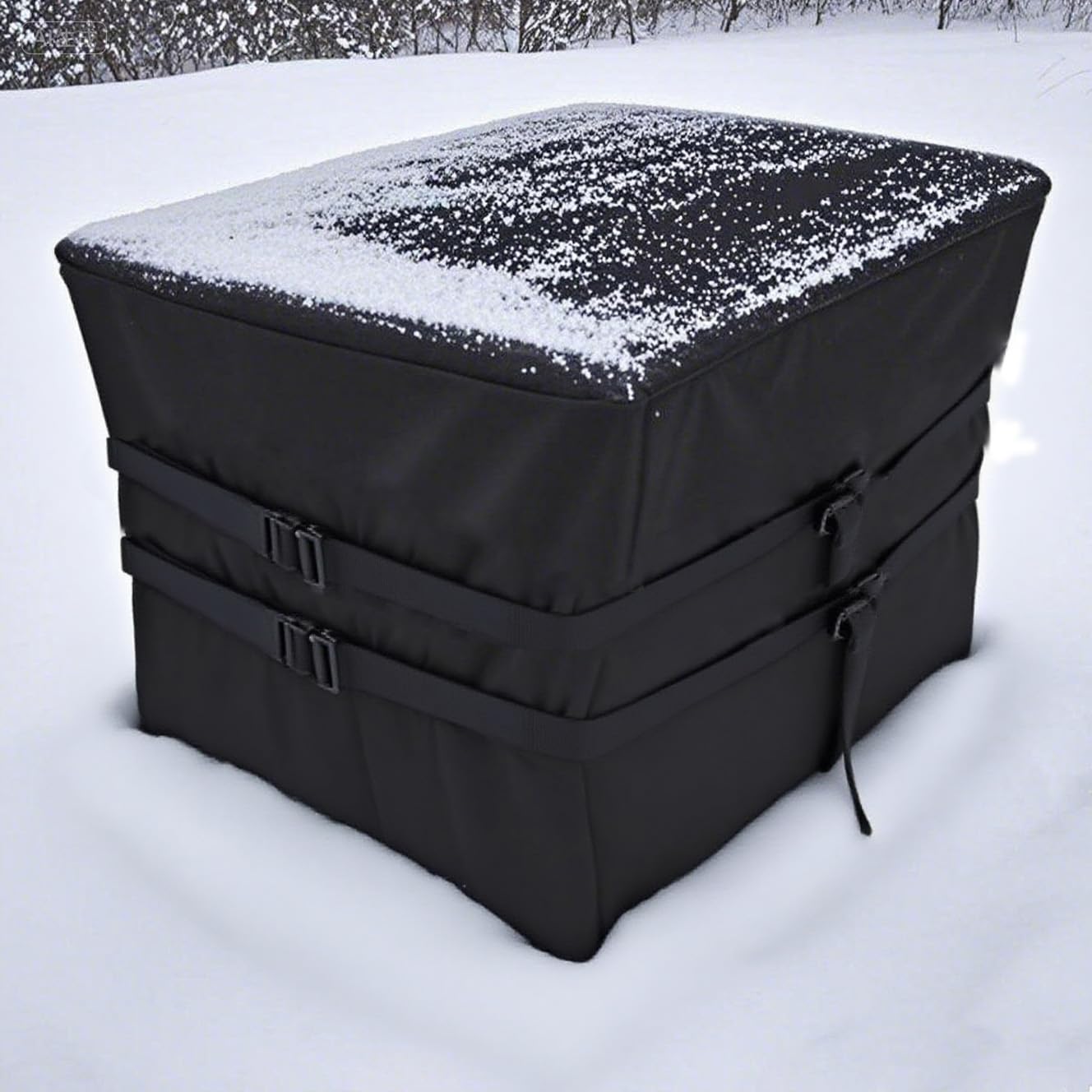 BeadChica front view on heater showing full coverage and protection