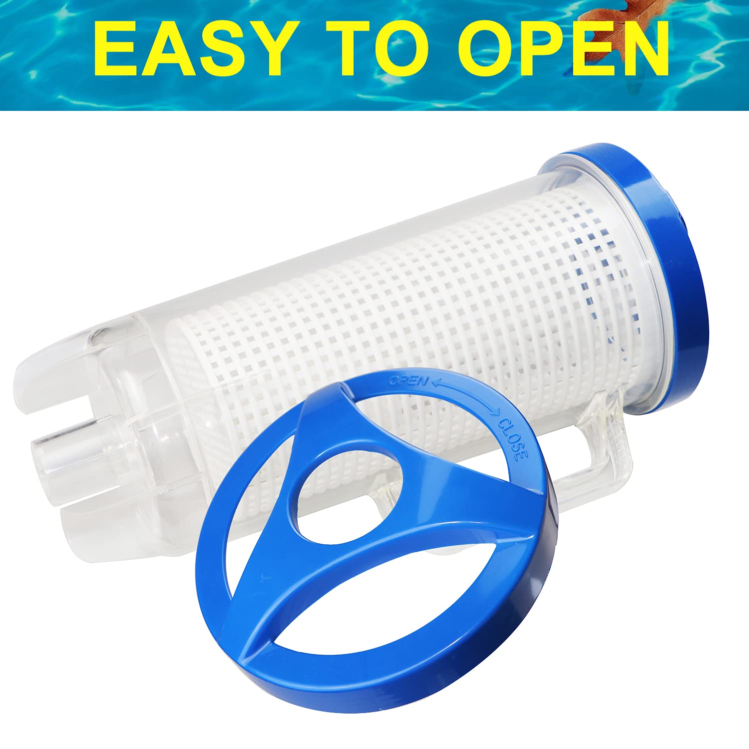 BeadChica installed in pool suction line showing pump protection benefit