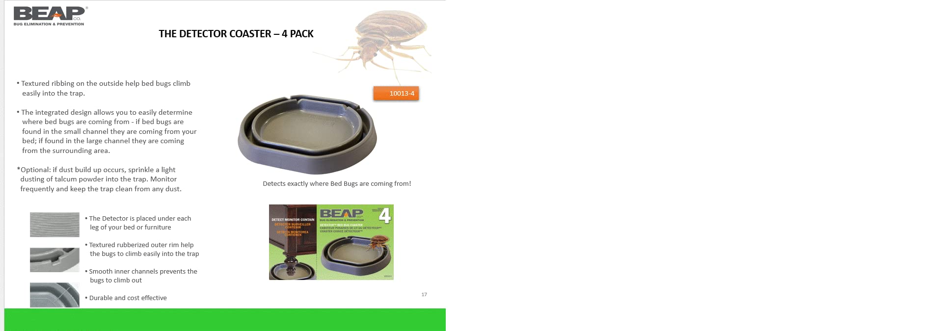 BEAPCO interceptors arranged in a bedroom lifestyle scene demonstrating non-toxic monitoring
