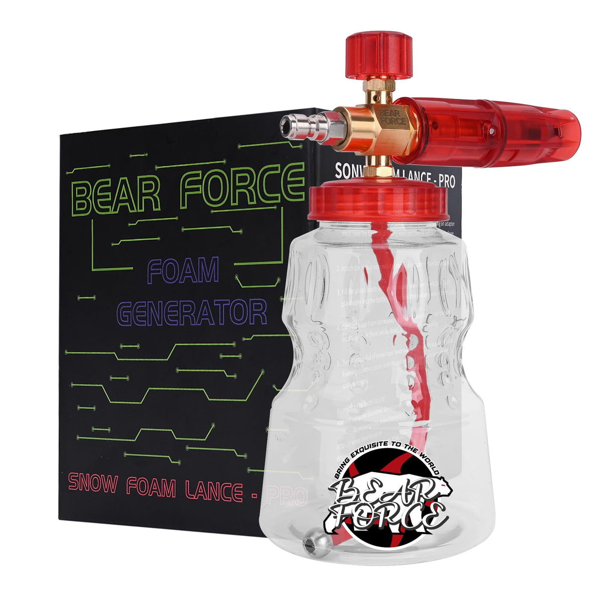 BEAR FORCE front view of foam cannon showing durable build and features