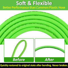 BEAR FORCE full-length coiled hose illustrating flexible reach and easy storage