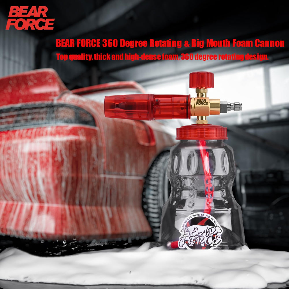 BEAR FORCE cannon held in hand for size comparison and ergonomic grip
