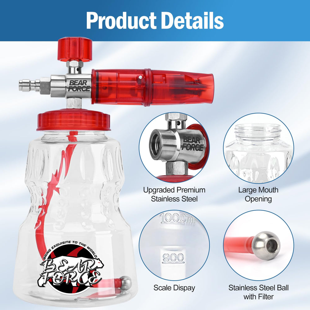 BEAR FORCE translucent bottle showing measurement marks for repeatable mixes benefit