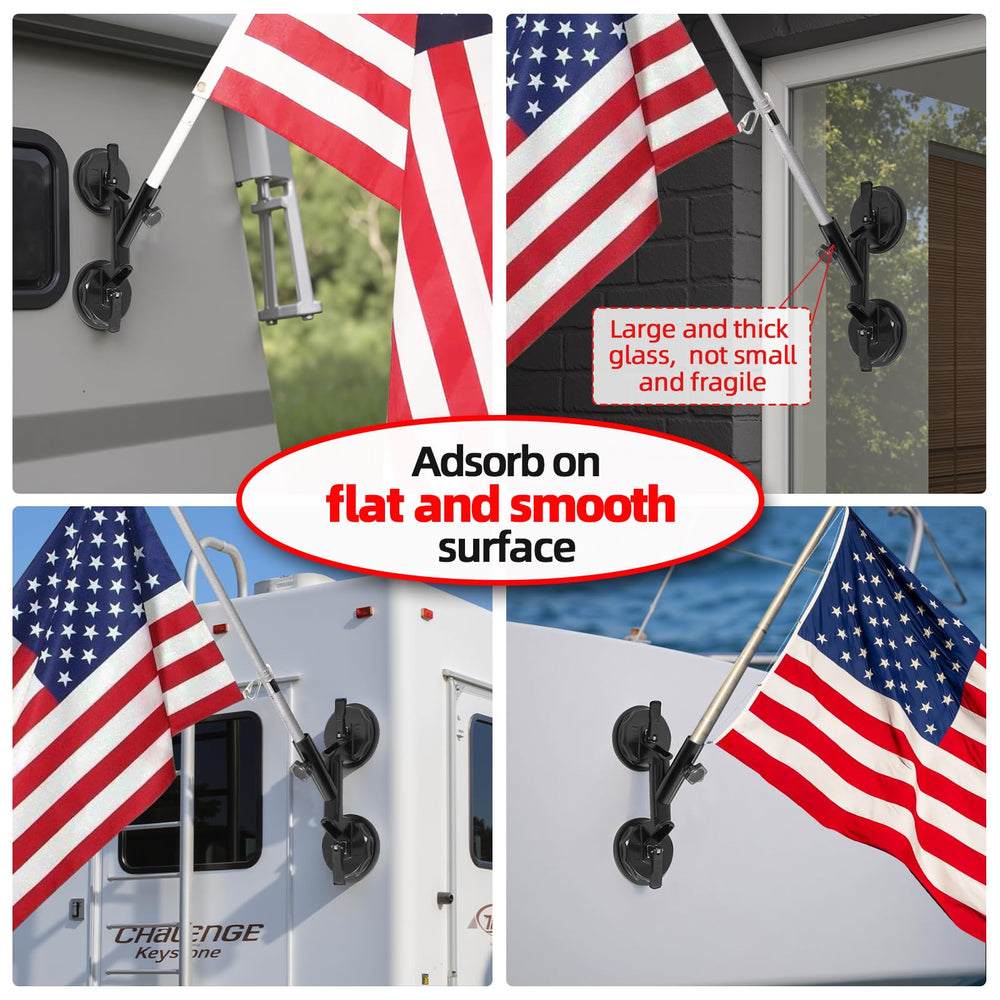 BEASYE mounted on RV at campsite showing portability and display benefit