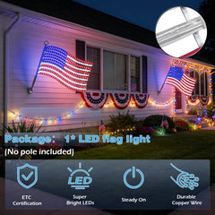 beatineon detailed view of blue star section LEDs for crisp patriotic contrast