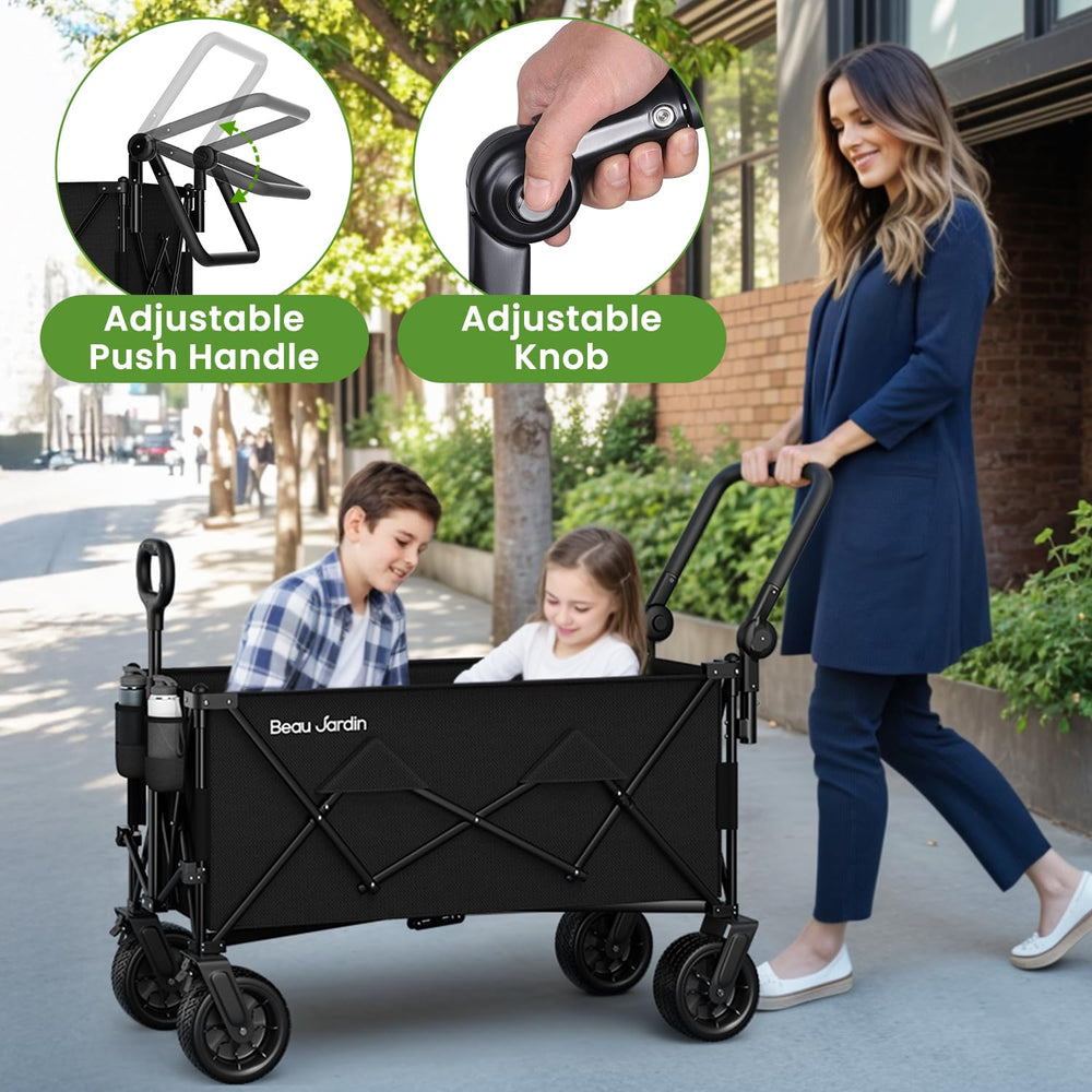BEAU JARDIN folded flat in car trunk for compact storage