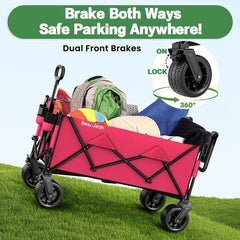 BEAU JARDIN close-up of wheel and brake showing secure stopping and durability