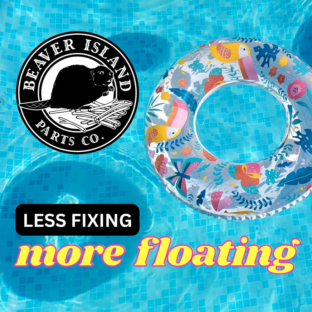 Beaver Island lifestyle image of pool pump maintenance showing reliable performance restored