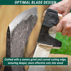 BeaverCraft AX6 bearded blade detail illustrating precise control for carving