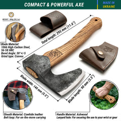 BeaverCraft AX6 in use carving a wooden spoon demonstrating accurate cuts