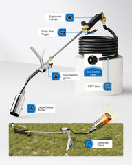 BEBOBLY 12 ft QCC hose connection demonstrating secure fuel delivery and safety