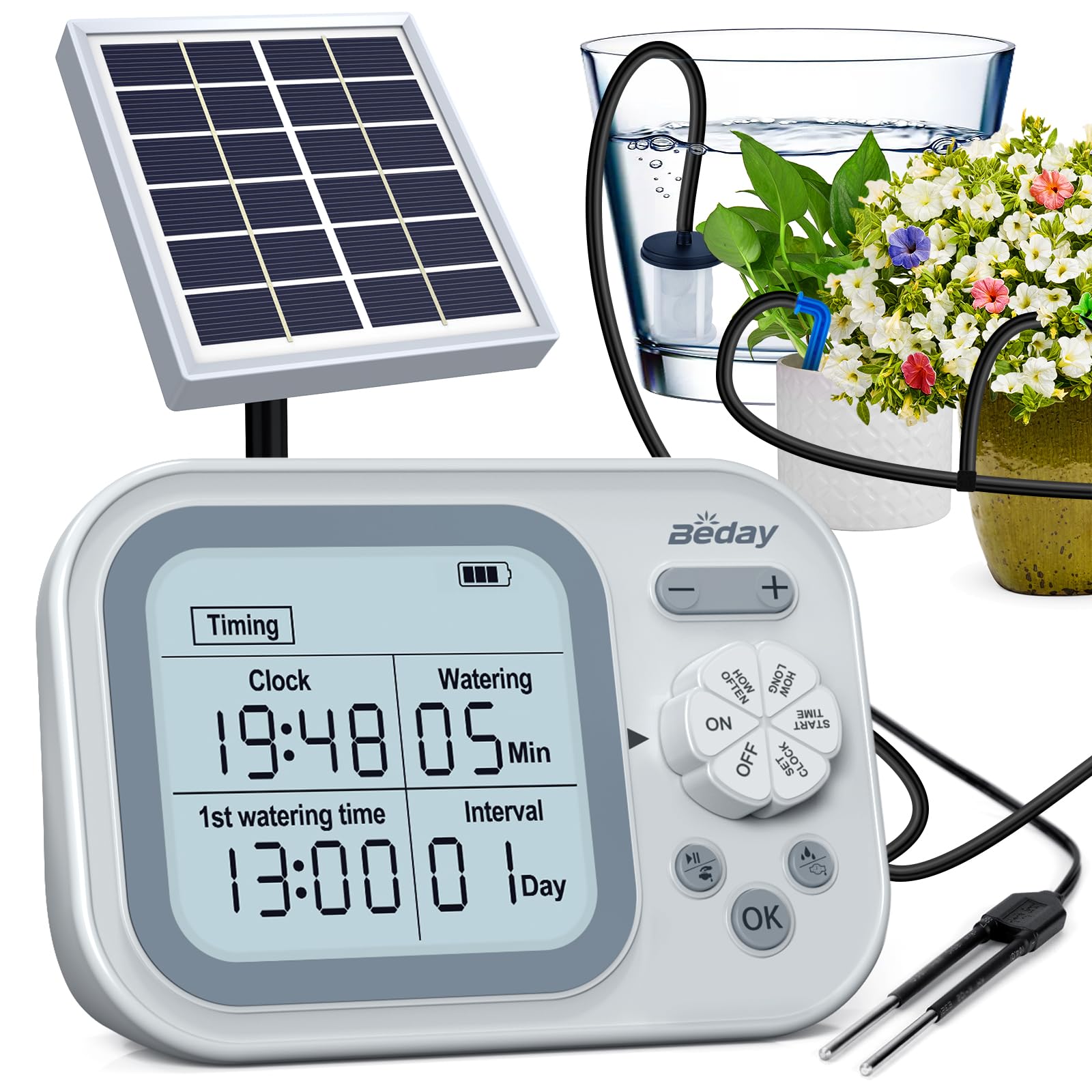 beday front unit with solar panel showing compact, weatherproof design for reliability