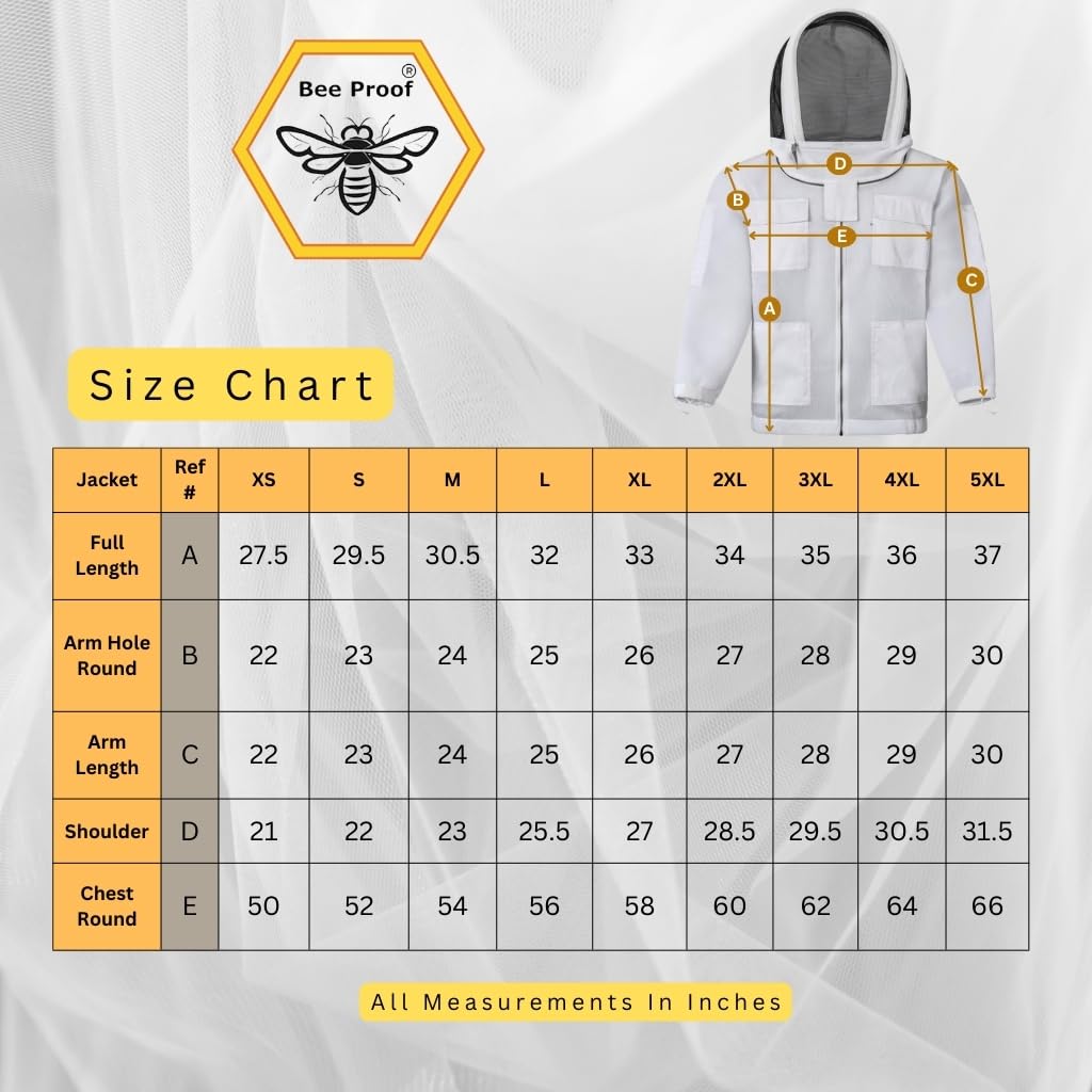 Bee Proof back and hood profile showing protective coverage of neck