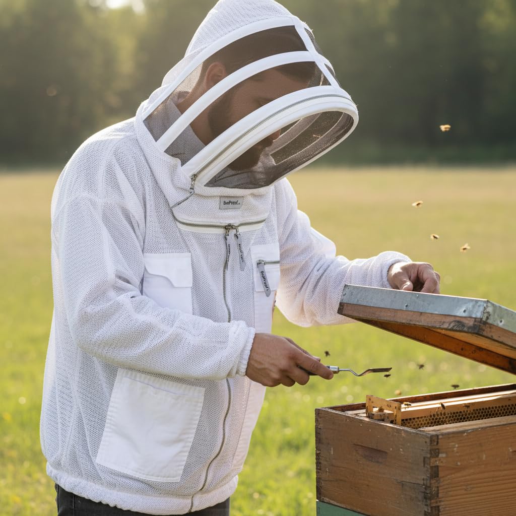 Bee Proof folded in carry bag showing portability advantage