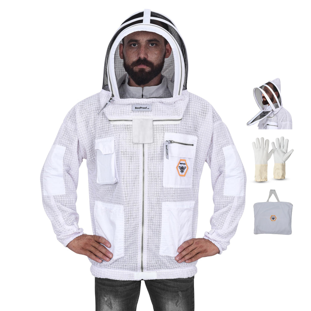 Bee Proof front view jacket showing full coverage and easy access