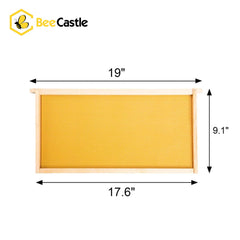 BeeCastle assembled deep frame installed in a Langstroth hive showing easier inspections