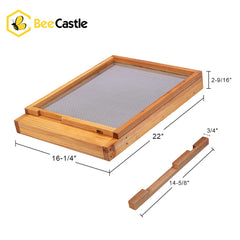 BeeCastle close-up of beeswax-dipped wood showing weather protection benefit