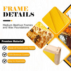 BeeCastle close-up of beeswax-dipped plastic foundation texture that encourages bee acceptance