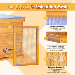 BeeCastle embedded galvanized mesh detail for strong sugar support