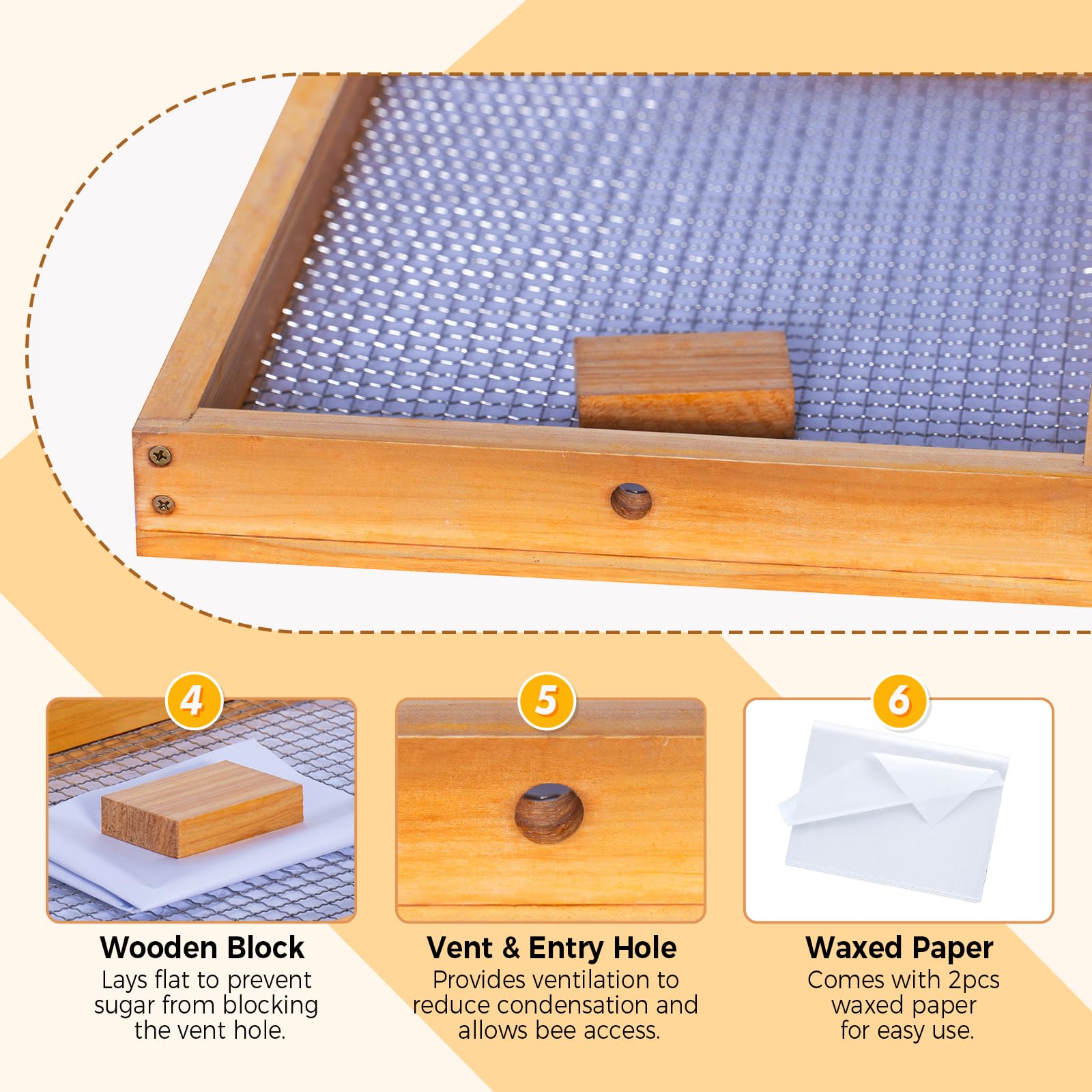 BeeCastle installed in hive top view maintaining warmth and easy access