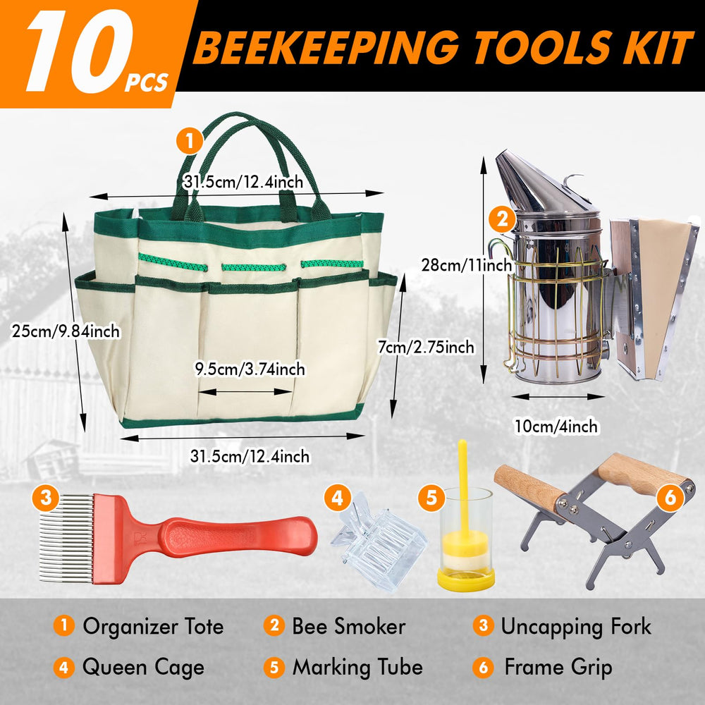 BeeCastle smoker with protective shield for safe directed smoke use