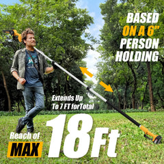BEEDECK handheld chainsaw mode used for low-branch trimming convenience