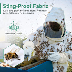 BEEKINGDOM back view showing hood and adjustable closure for a secure fit