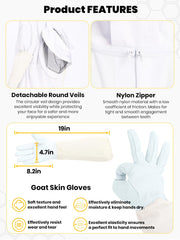 BEEKINGDOM vented fabric texture highlighting breathability during hive work