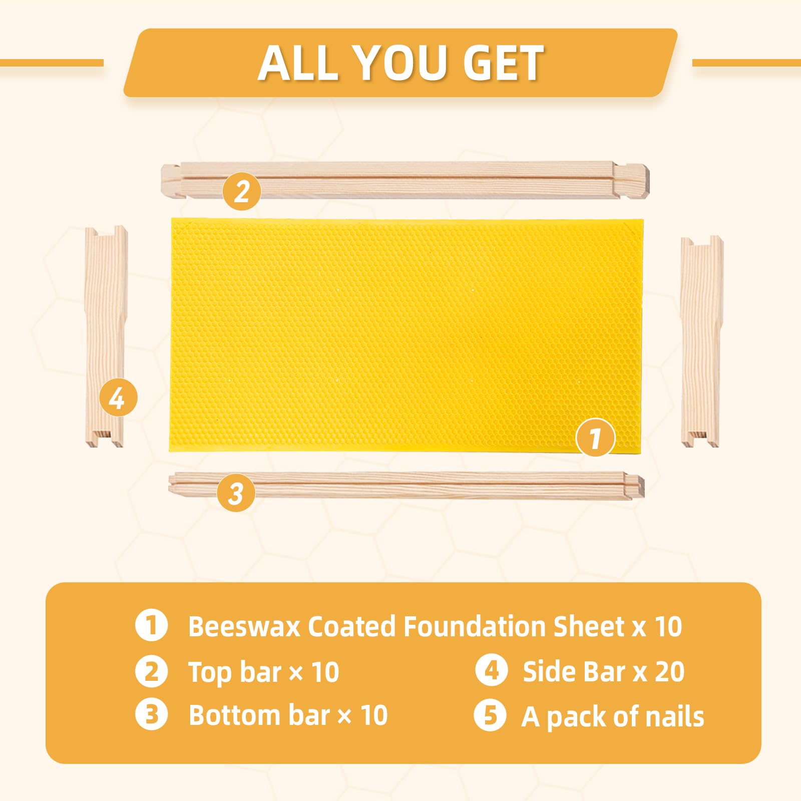 BEEKNOWS assembled wooden frame installed in hive showing stable support