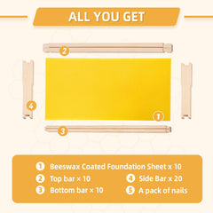 BEEKNOWS assembled wooden frame installed in hive showing stable support
