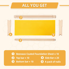 BEEKNOWS side profile of assembled frame highlighting sturdy bottom bar support