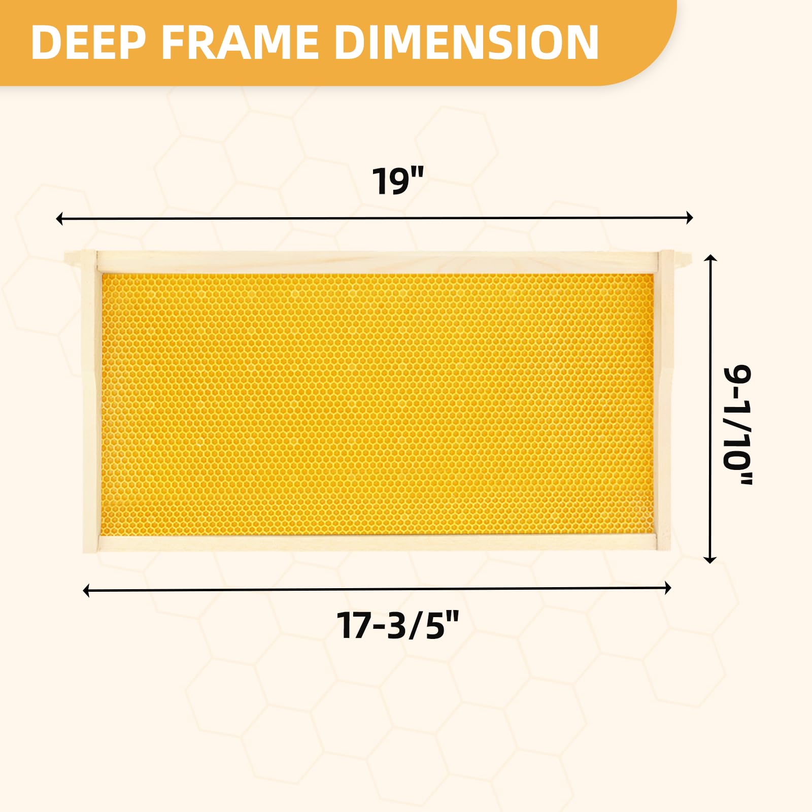 BEEKNOWS frame beside ruler showing 9-1/8 inch standard size accuracy