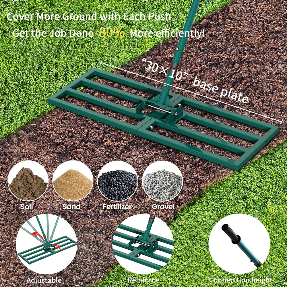 BeeOwner removing small stones and debris to create smoother turf surface