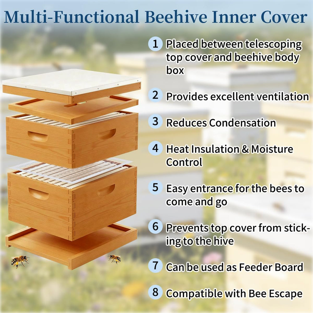 Top view of BeeQuestify center feeding hole compatible with feeders and bee escape