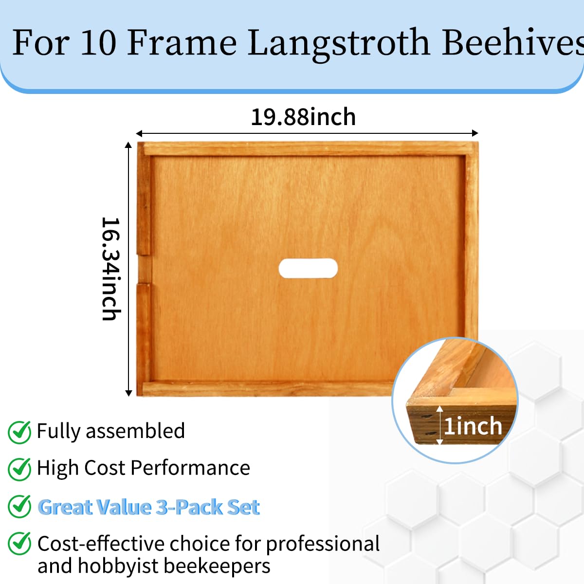 Installed BeeQuestify inner cover inside hive illustrating improved humidity control