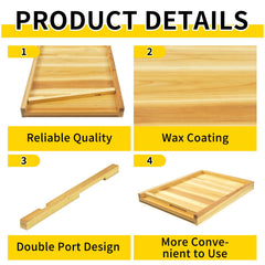BeeQuestify side profile stacked under brood box illustrating secure fit and ventilation