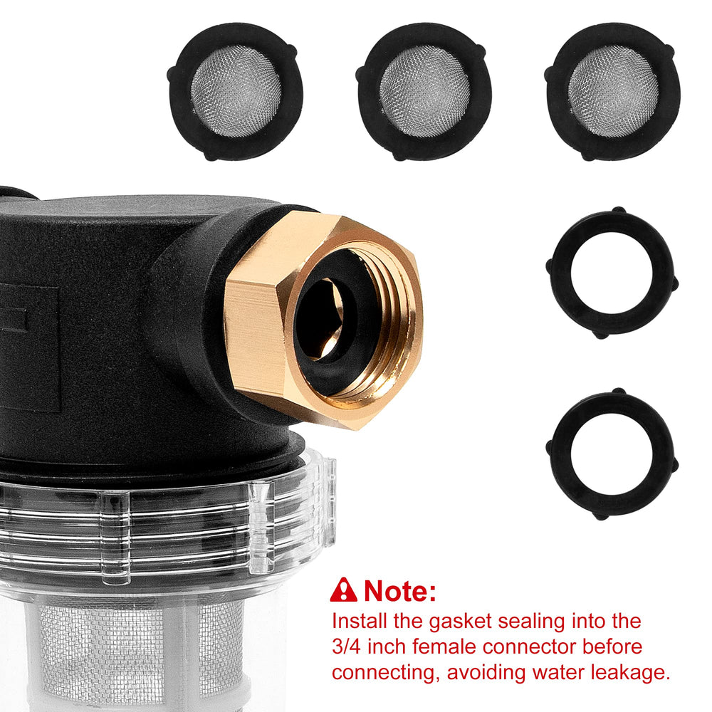 BEETRO kit contents laid out with washers and extra screens, ensures leak-free installation and spares