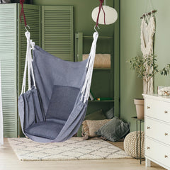 Beeveer chair mounted on patio beam showing easy-installation benefit