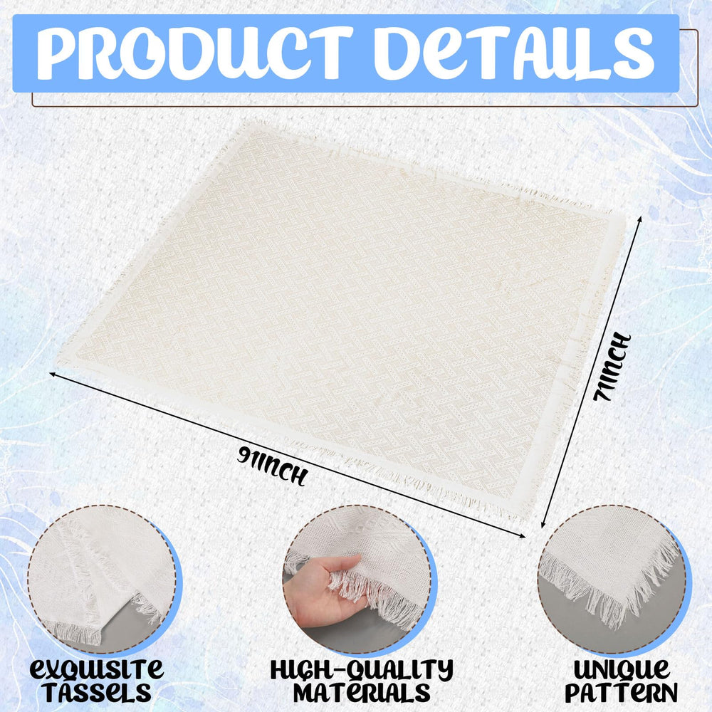 Beeveer woven napkins stacked neatly, convenient reusable table linens