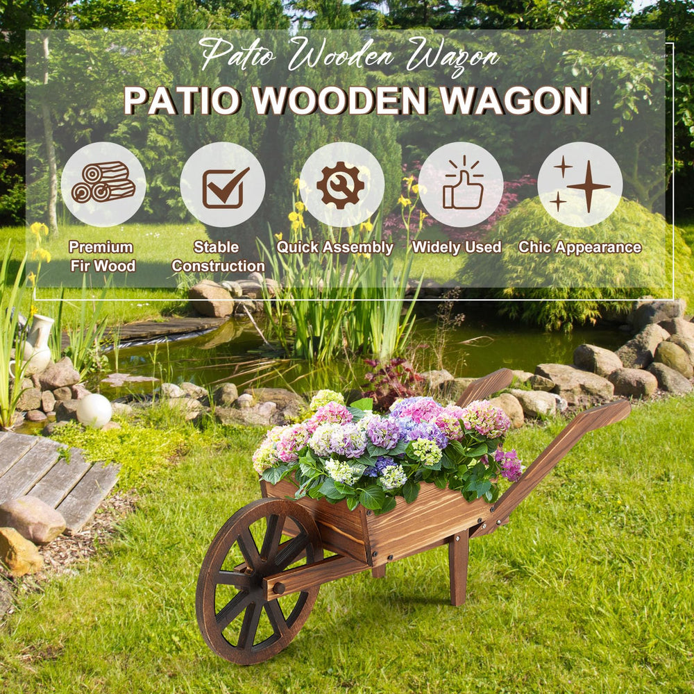 Beeveer wagon next to a footrest showing size and scale practicality