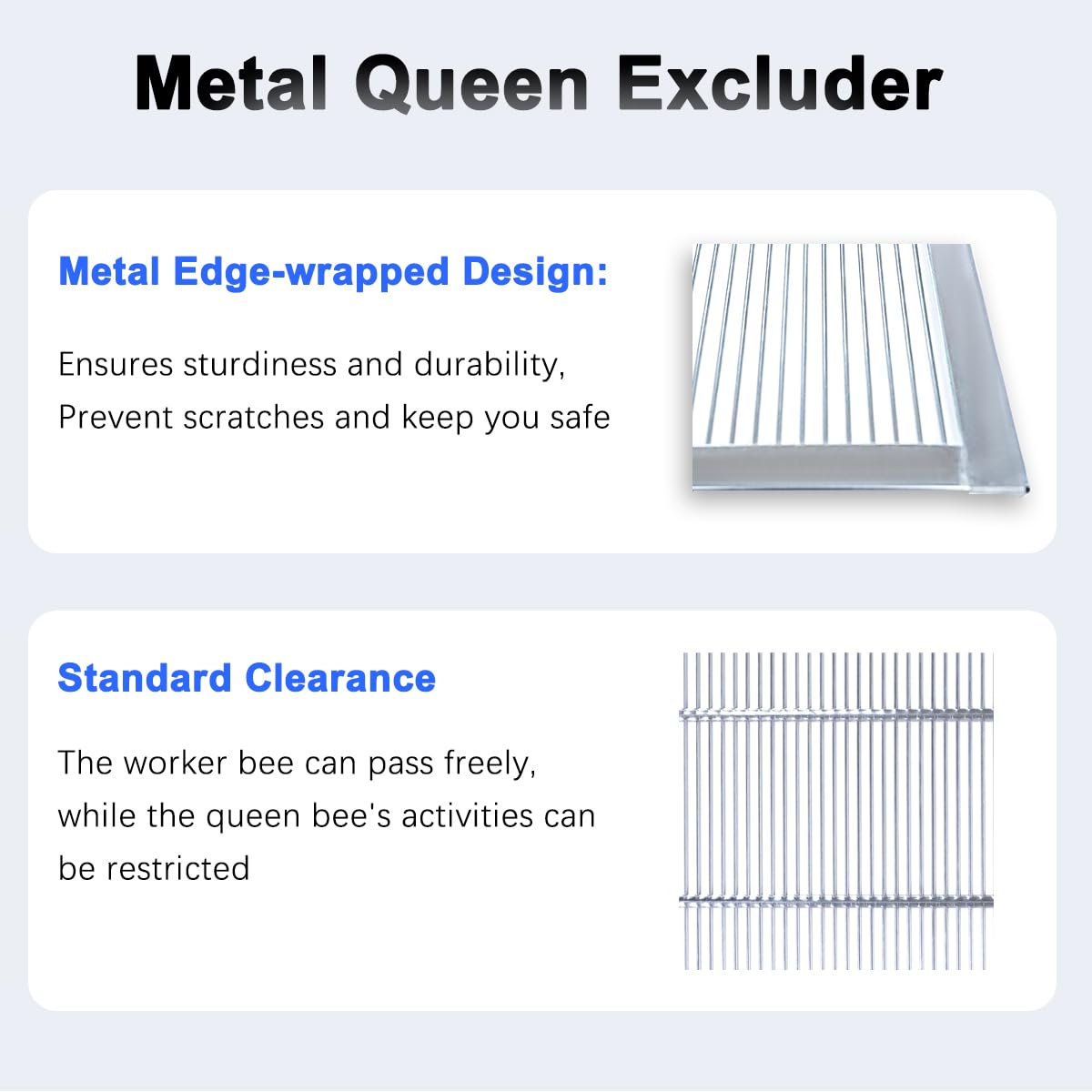 BEEXTM close-up of plated steel grid demonstrating tough durable construction