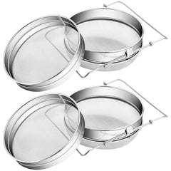 BEEXTM front view of two double sieve sets showing ready-to-use convenience