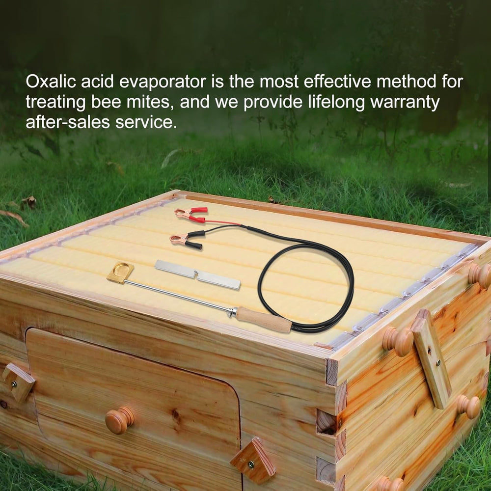 BEEXTM in use at a beehive demonstrating controlled vapor application benefit