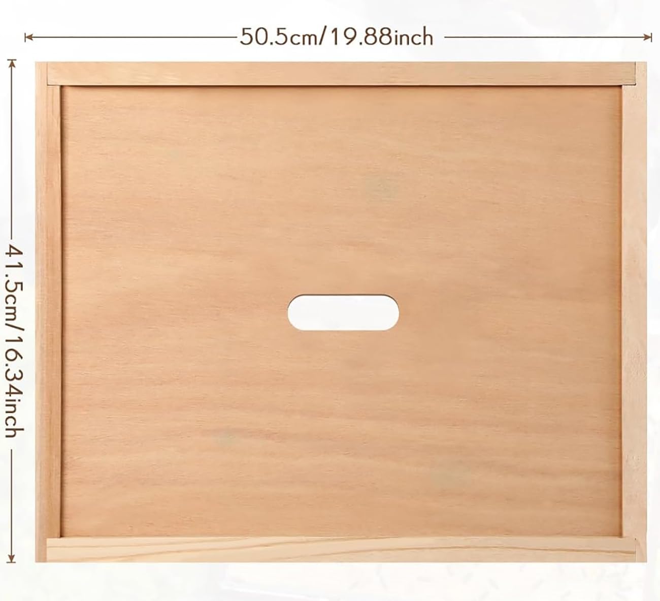 BEEXTM inner cover next to ruler demonstrating correct 19.9 by 16.3 inch size