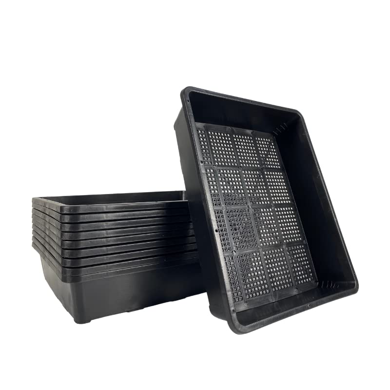 BeGrit front view of 15x12 seed starter tray showing durable edges and shallow depth for easier handling
