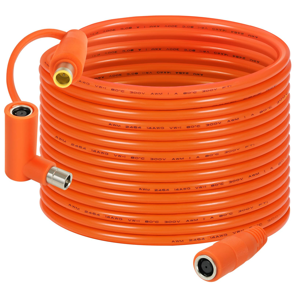 Behaunty front connector and 30ft cable showing secure fit and reach