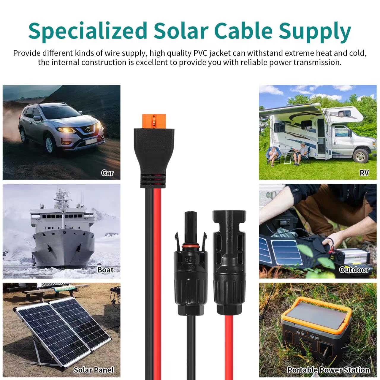 Behaunty cable in solar installation demonstrating reliable power transfer